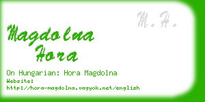magdolna hora business card